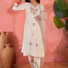 Dhiyona SN Women's Floral Embroidered Thread Work Straight Kurta With Trousers And Dupatta
