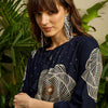 Dhiyona IE Geometric Printed Round Neck Top With Trousers Co-Ords