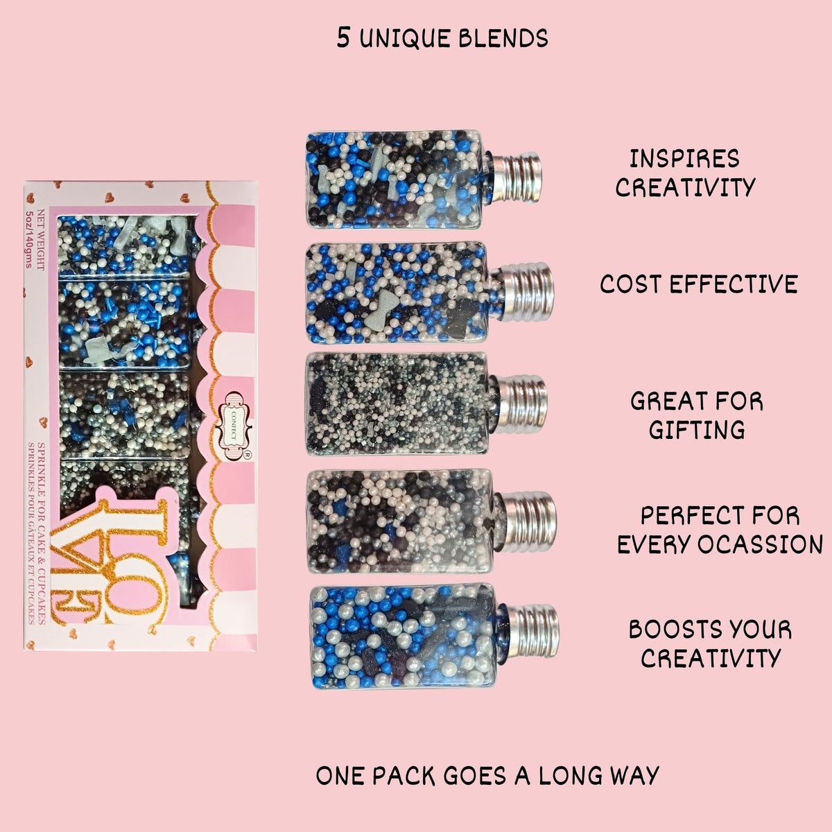 Confect Black, Blue & White | (02) Father's Day Sprinkles