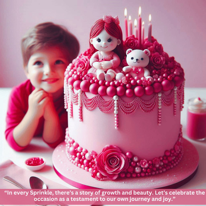 Confect Sprinkles for Cakes & Cupcakes Decoration | USP-6(Crimson Pink)