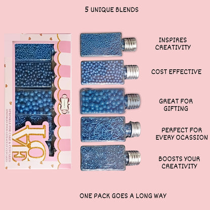 Confect Sprinkles for Cakes & Cupcakes Decoration | USP-10(Navy Blue)