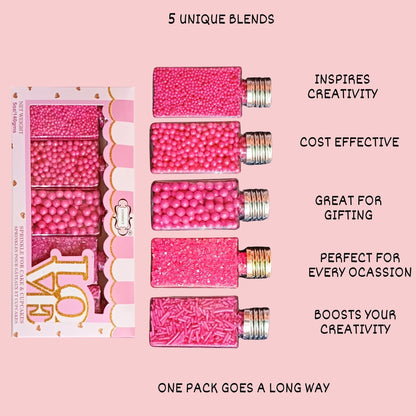 Confect Sprinkles for Cakes & Cupcakes Decoration | USP-7(Hot Pink)