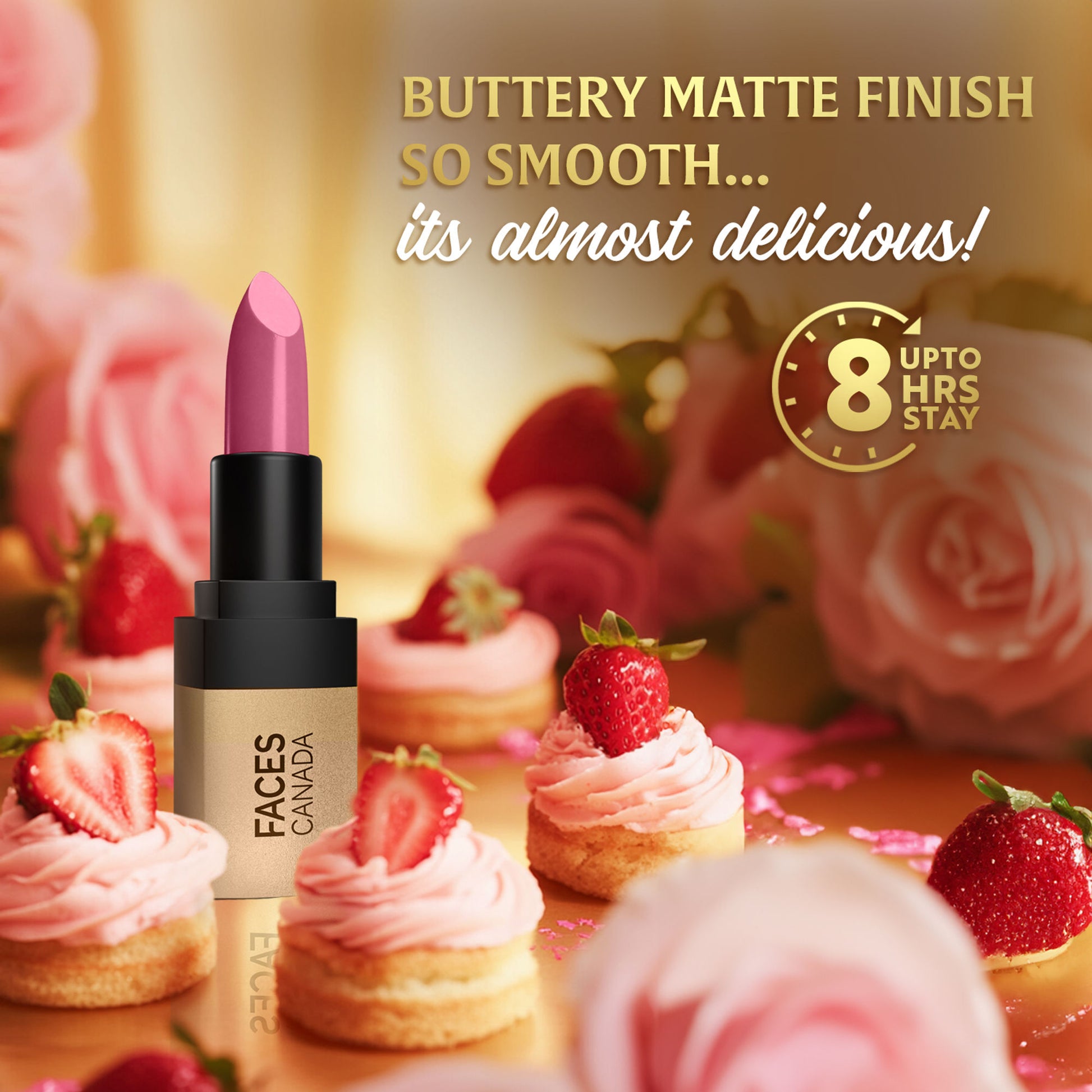 Faces Canada Comfy Matte Velvet Touch Lipstick - Strawberry Shortcake 10