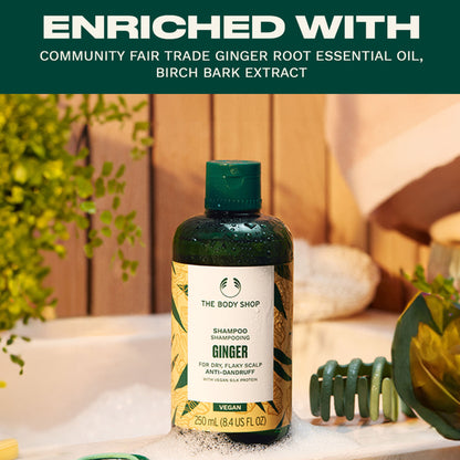 The Body Shop Ginger Anti-Dandruff Shampoo, For Dry, Flaky Scalps