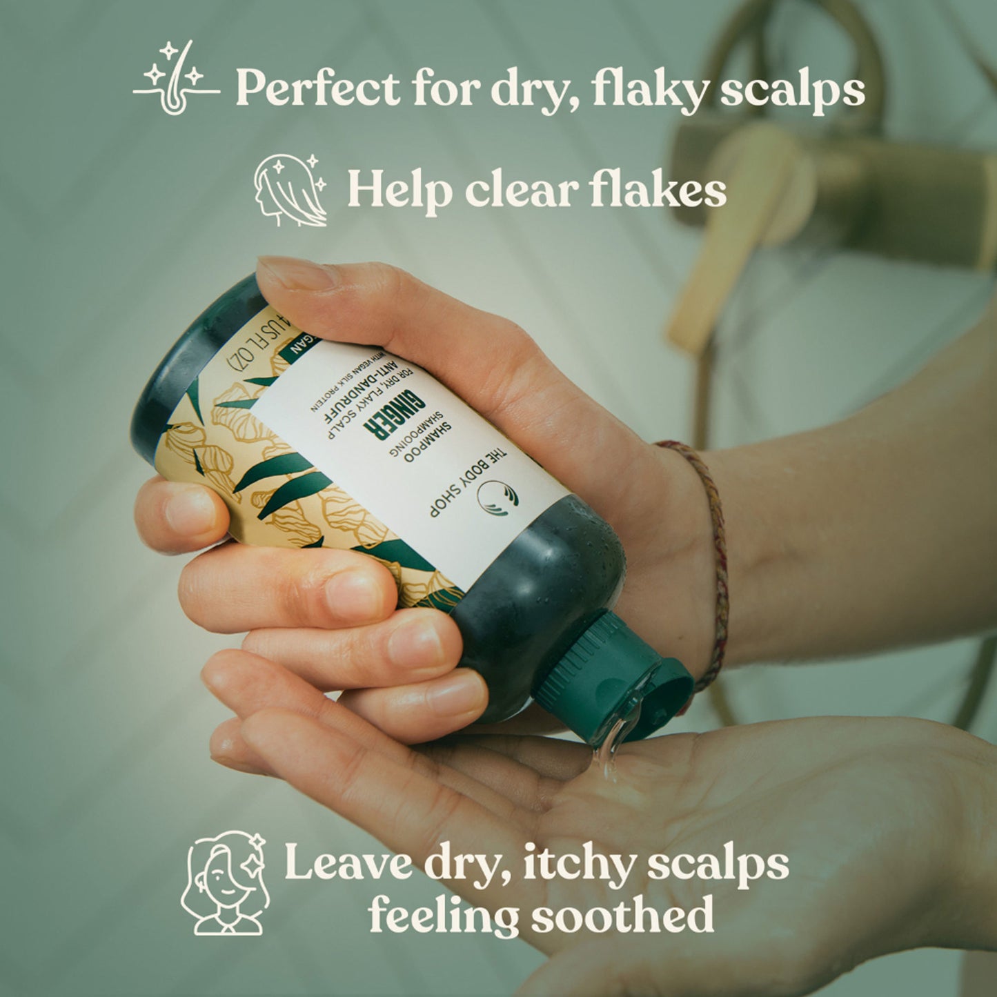 The Body Shop Ginger Anti-Dandruff Shampoo, For Dry, Flaky Scalps