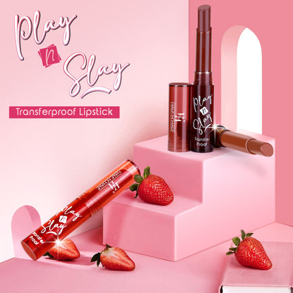 Half N Half Play n Slay Velvette Smooth Transferproof Lipstick - 07 Wine Me