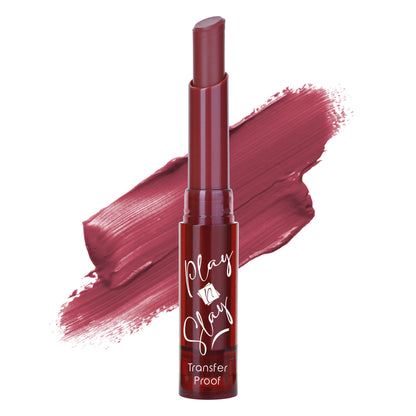Half N Half Velvette Smooth Transferproof Lipstick in shade 09 Ballerina, showcasing a sleek, elegant lipstick tube and swatch.