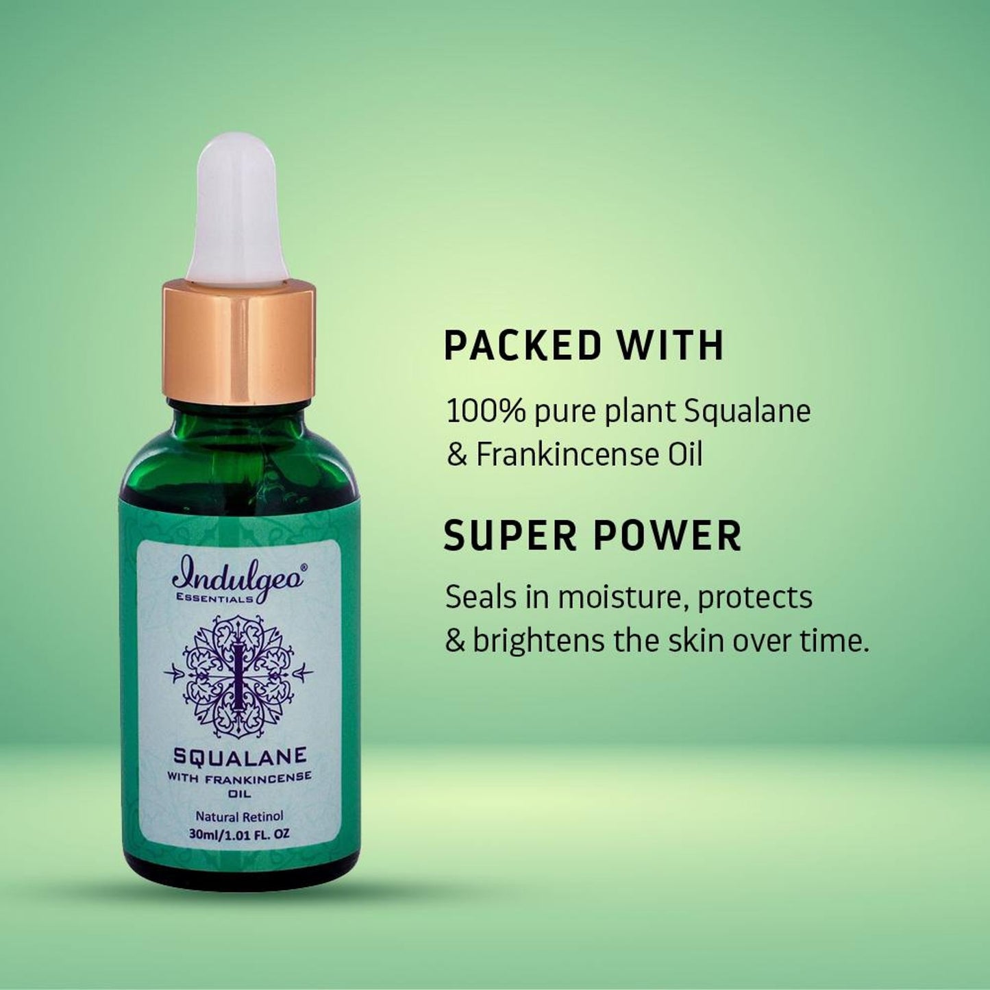 Indulgeo Essentials Squalane Skin Hydrator with Frankincense Oil - Natural Retinol