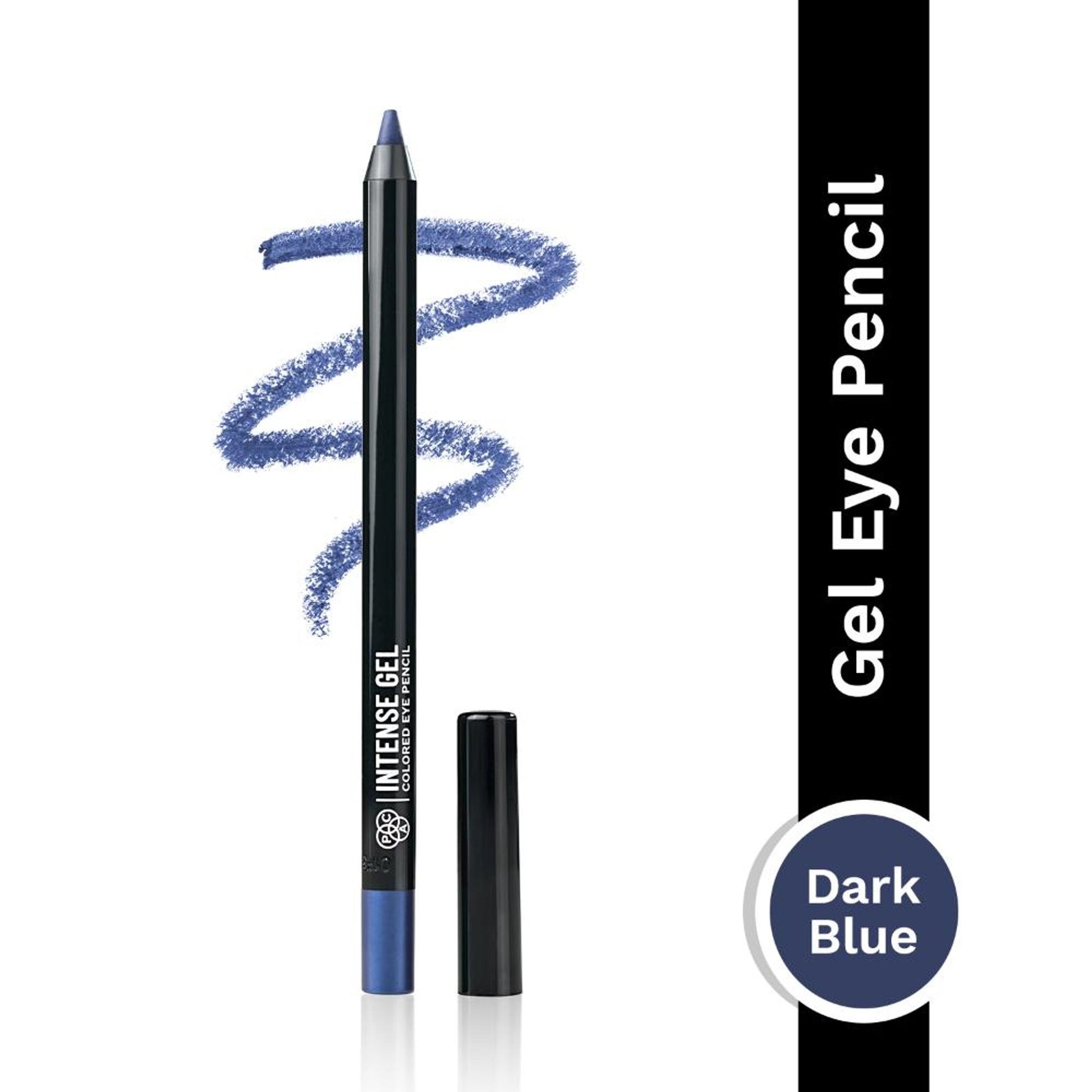 PAC Intense Gel Colored Eye Pencil - 36H Long Wear, Smudgeproof Waterproof, Easy Glide - Dark Blue