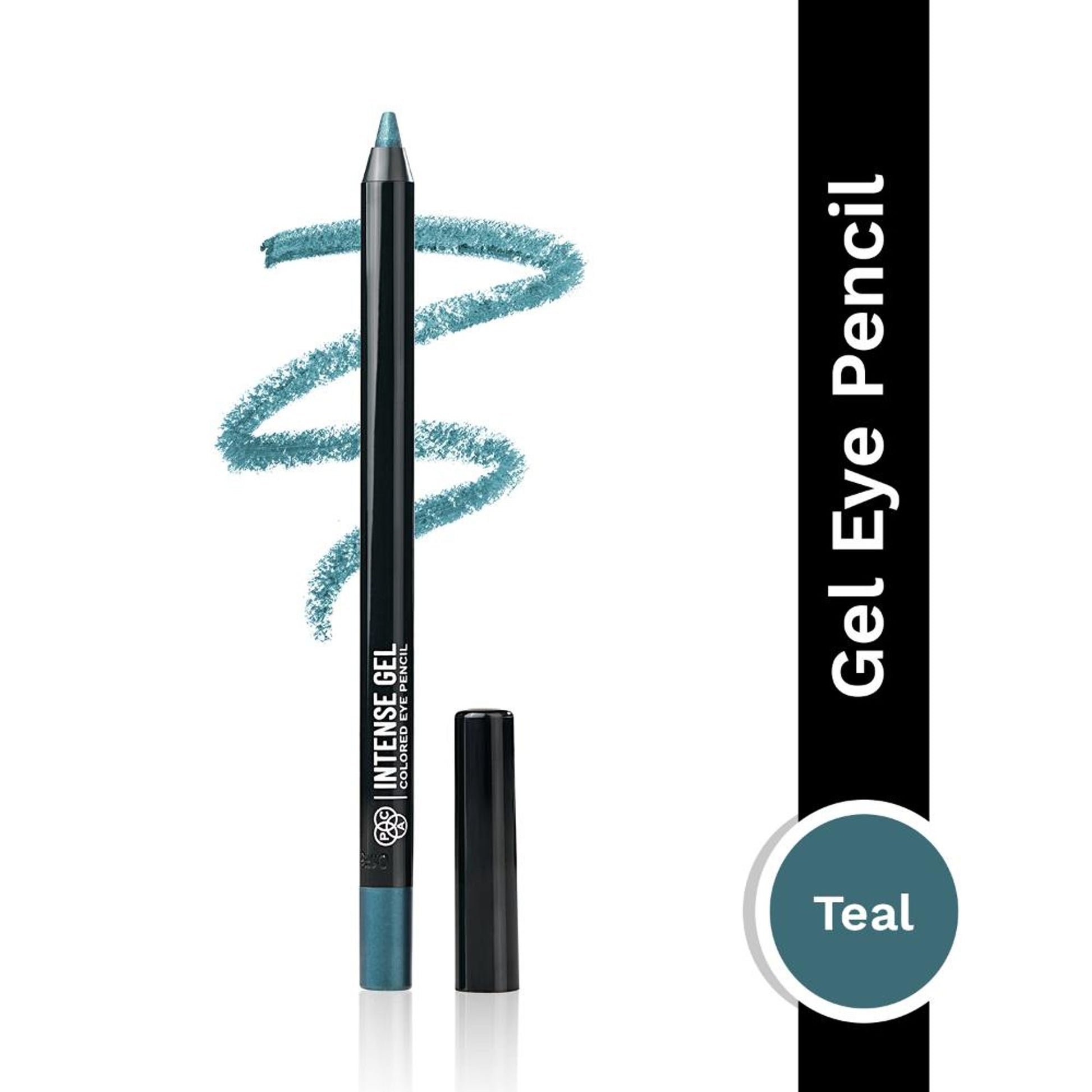 PAC Intense Gel Colored Eye Pencil - 36H Long Wear, Smudgeproof Waterproof, Easy Glide - Teal