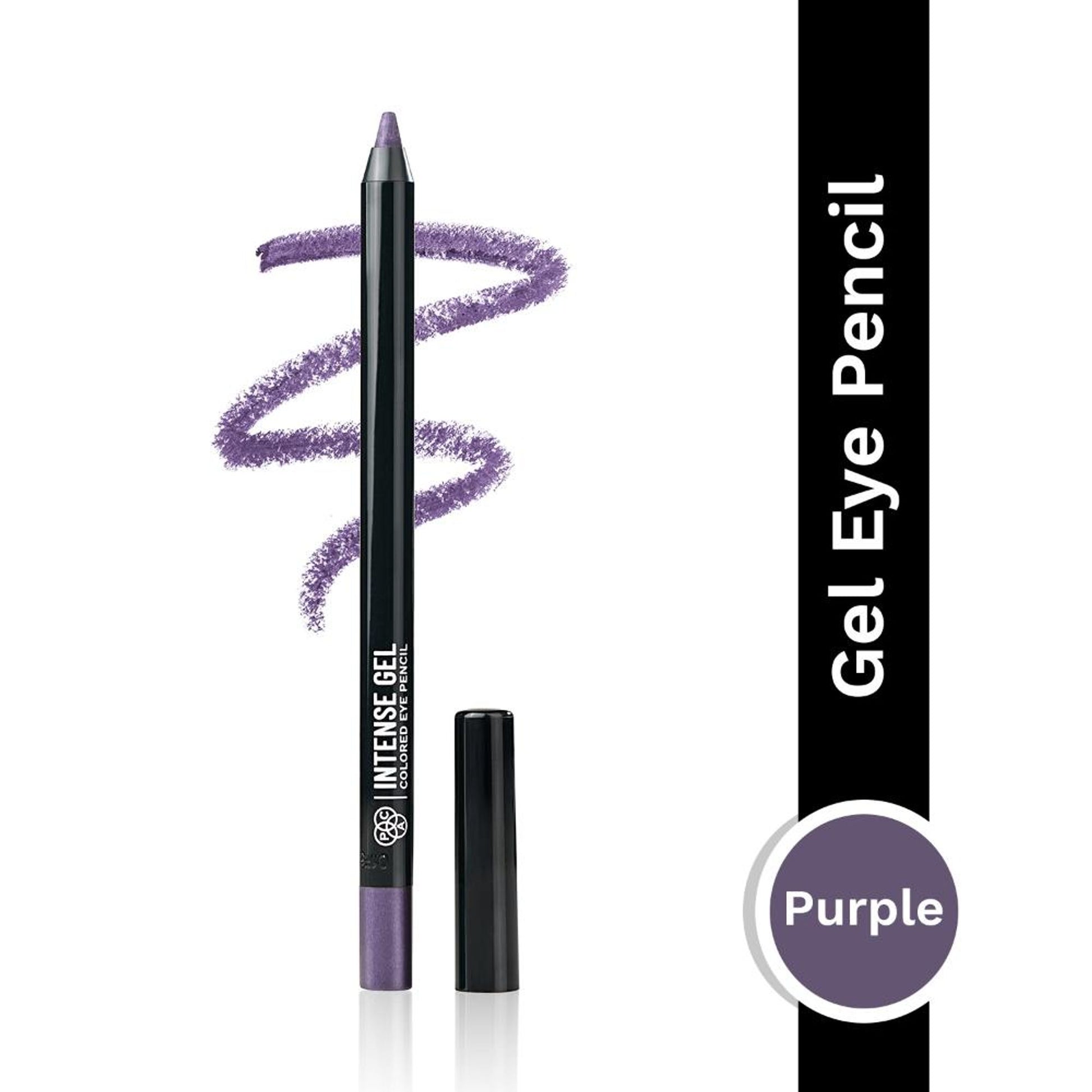 PAC Intense Gel Colored Eye Pencil - 36H Long Wear, Smudgeproof Waterproof, Easy Glide - Purple