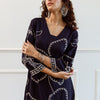 Dhiyona IE Women Floral Embroidered Regular Sequinned Kurta with Trousers