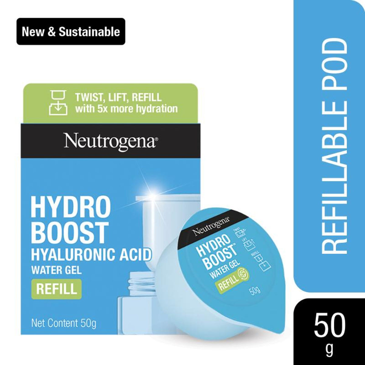 Neutrogena Hydro Boost Hyaluronic Acid Water Gel Face Moisturizer Refill For Normal, Dry & Oily Skin