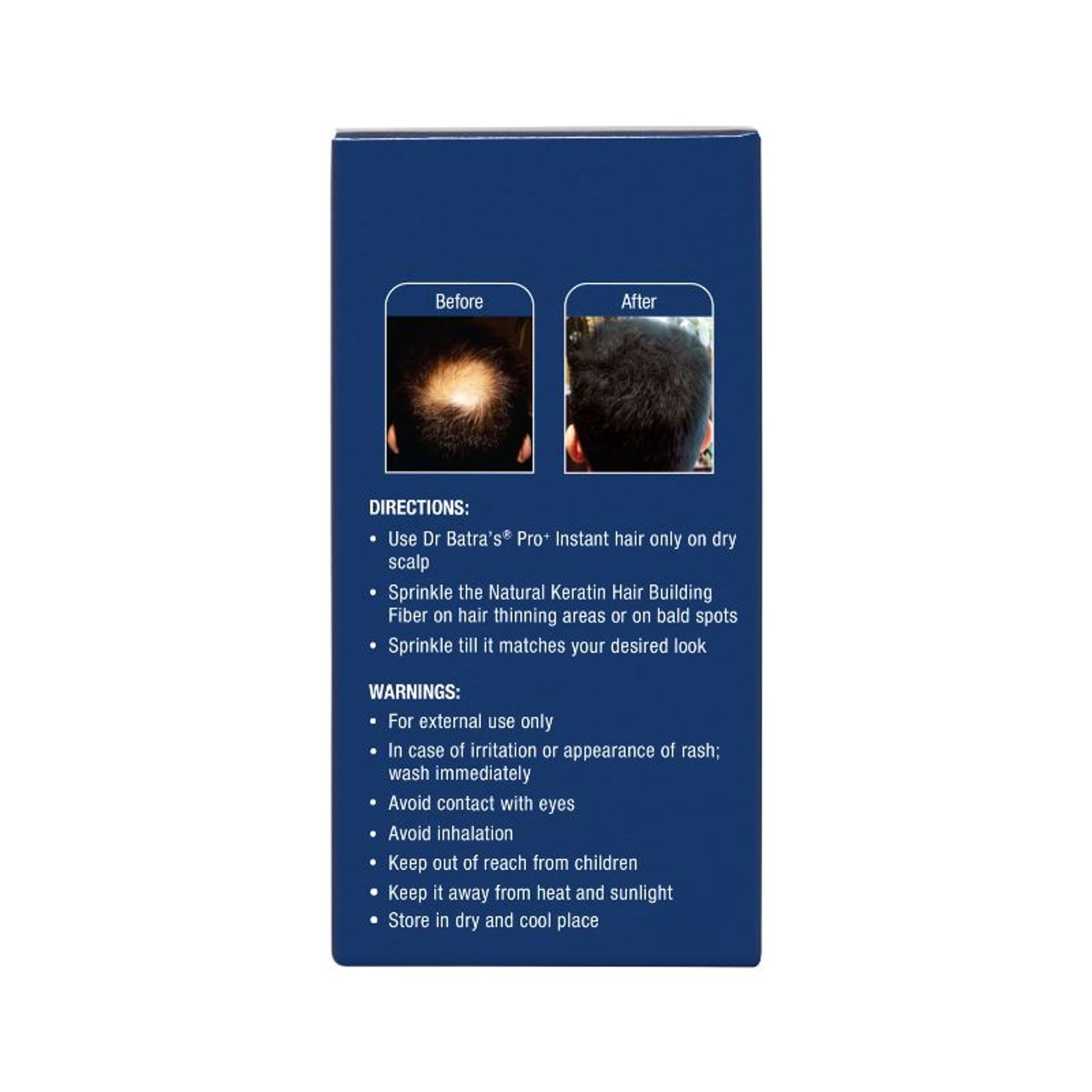 Dr Batra's Pro+ Instant Hair Natural Keratin Hair Building fibre (Internationally Approved) - Brown