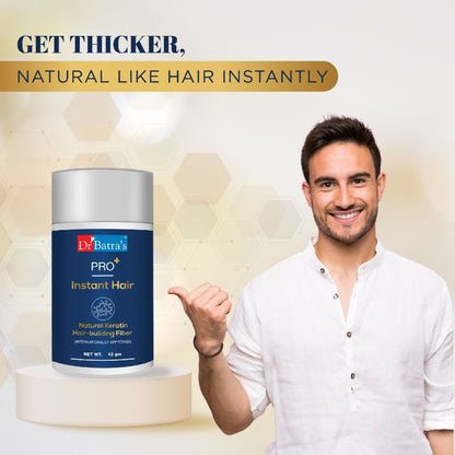 Dr Batra's Pro+ Instant Hair Natural Keratin Hair Building fibre (Internationally Approved) - Brown