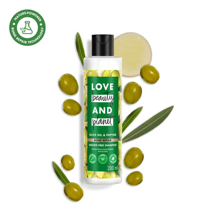 Love Beauty & Planet Bond Repair Shampoo With Olive Oil & Peptide For Damaged Hair