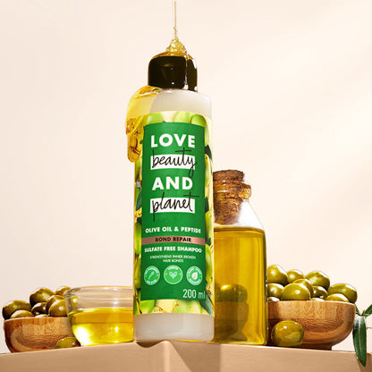 Love Beauty & Planet Bond Repair Shampoo With Olive Oil & Peptide For Damaged Hair