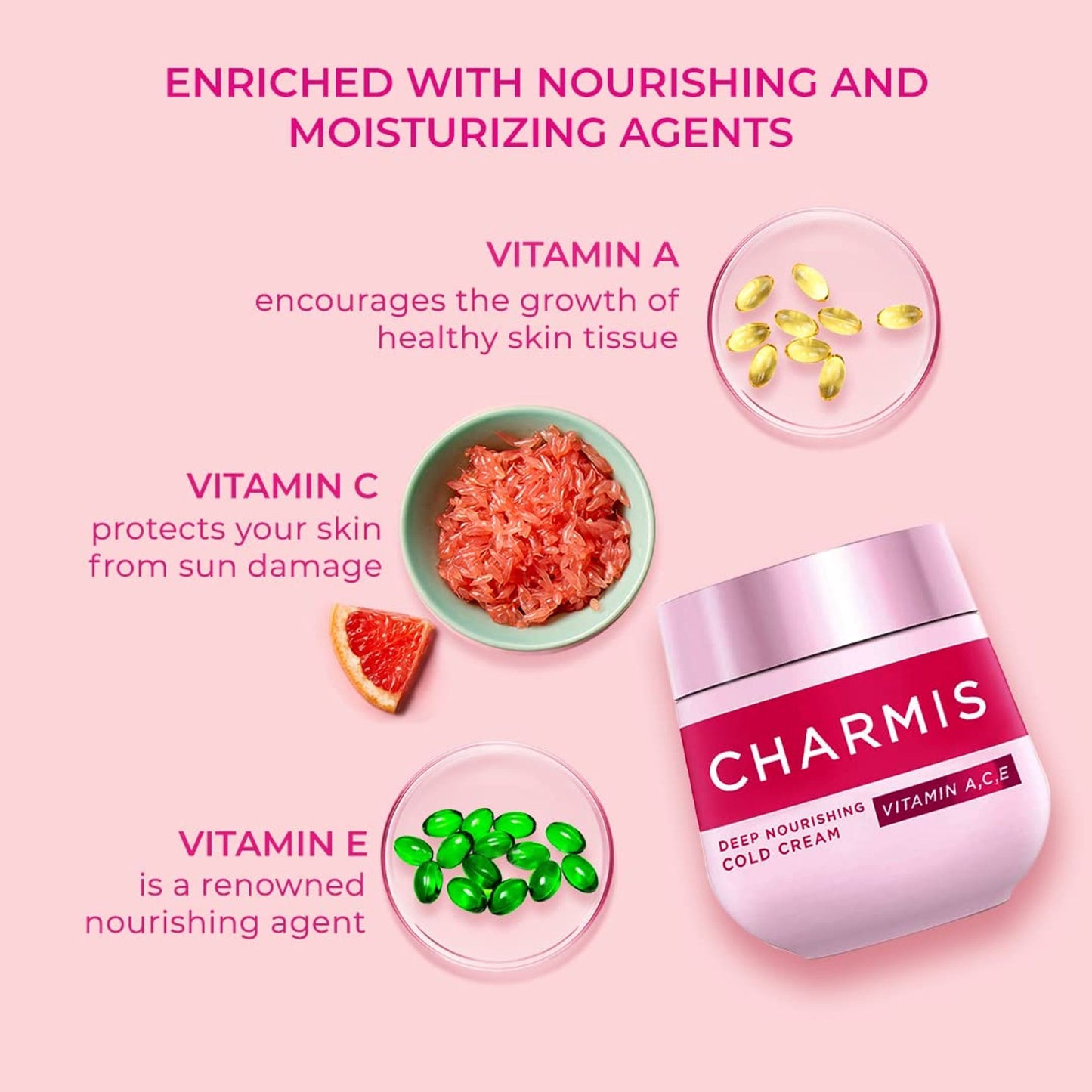 Charmis Deep Nourishing Cold Cream With Vitamin C- A & E