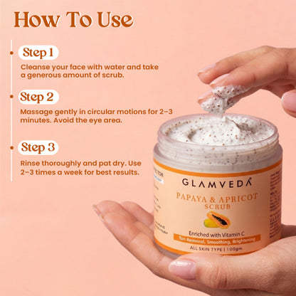 Glamveda Papaya & Apricot Tan Removal Scrub
