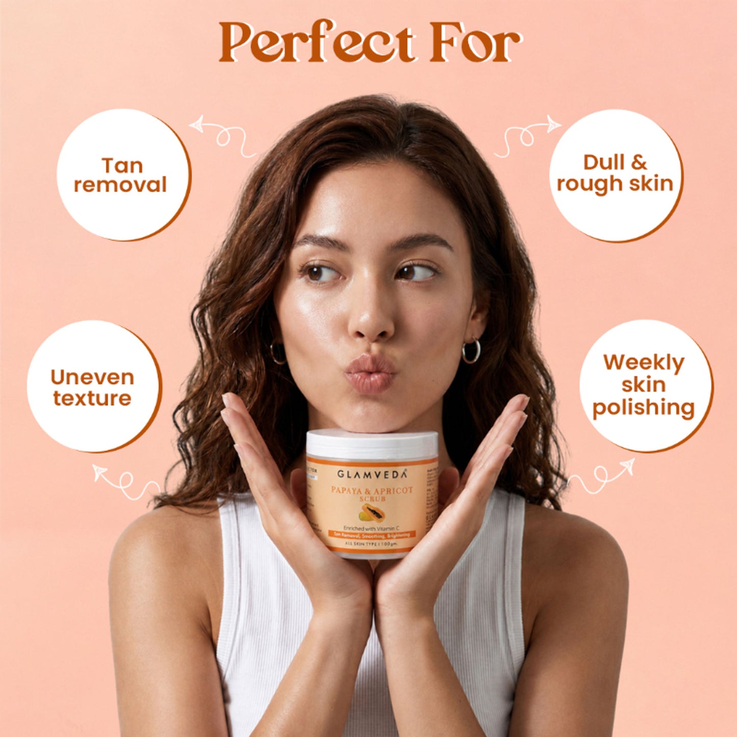 Glamveda Papaya & Apricot Tan Removal Scrub
