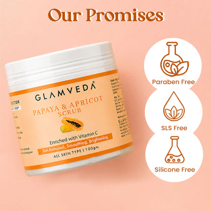 Glamveda Papaya & Apricot Tan Removal Scrub