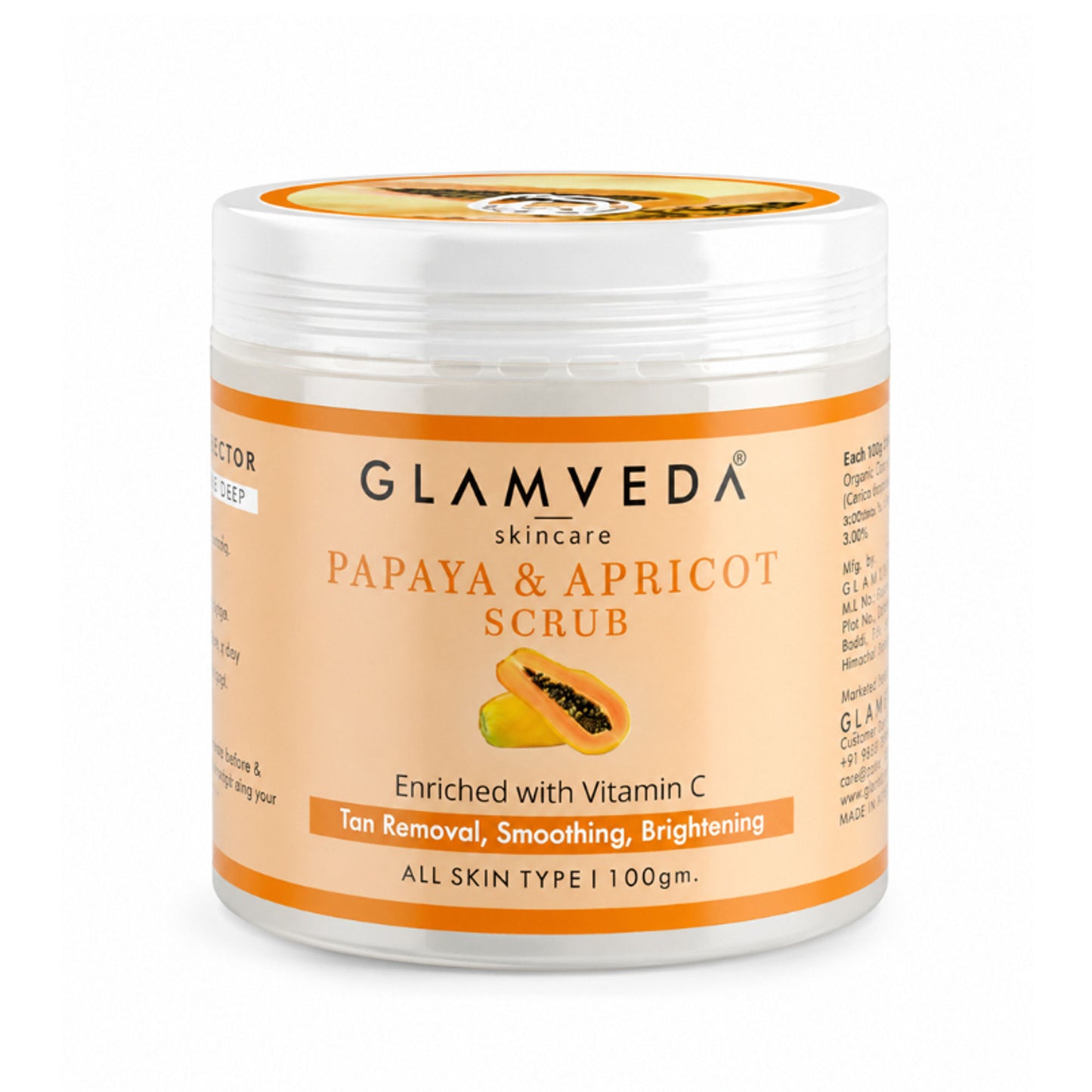 Glamveda Papaya & Apricot Tan Removal Scrub