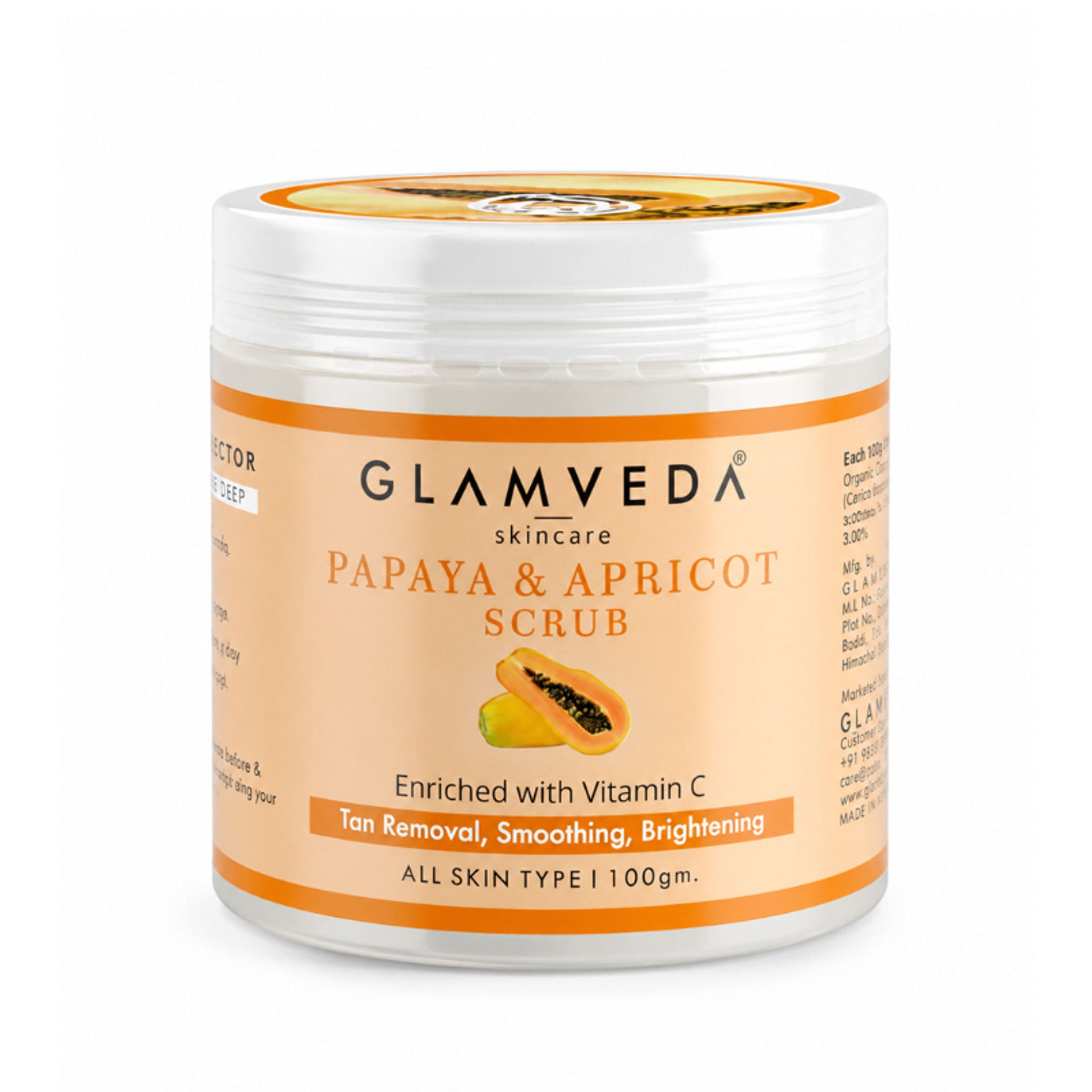 Glamveda Papaya & Apricot Tan Removal Scrub