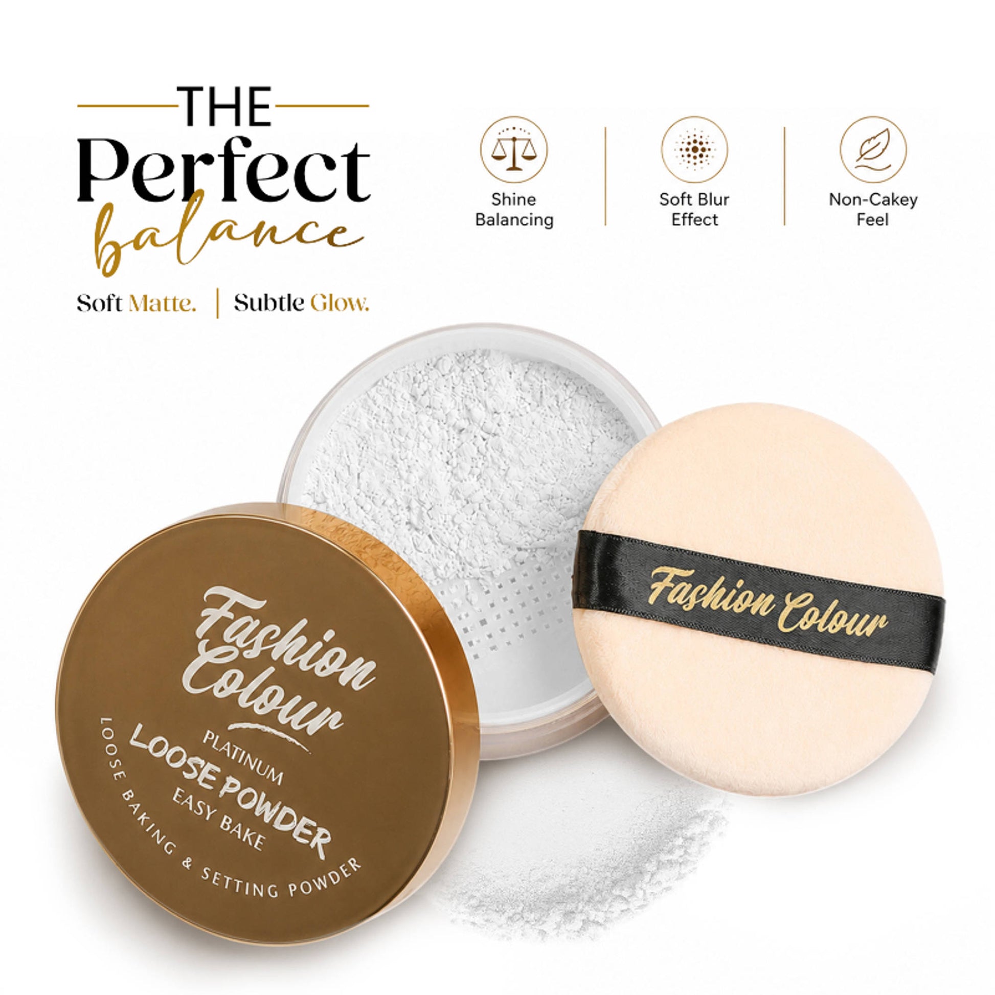 FASHION COLOUR HD Loose Powder For Setting & Mattifying Makeup - Transparent