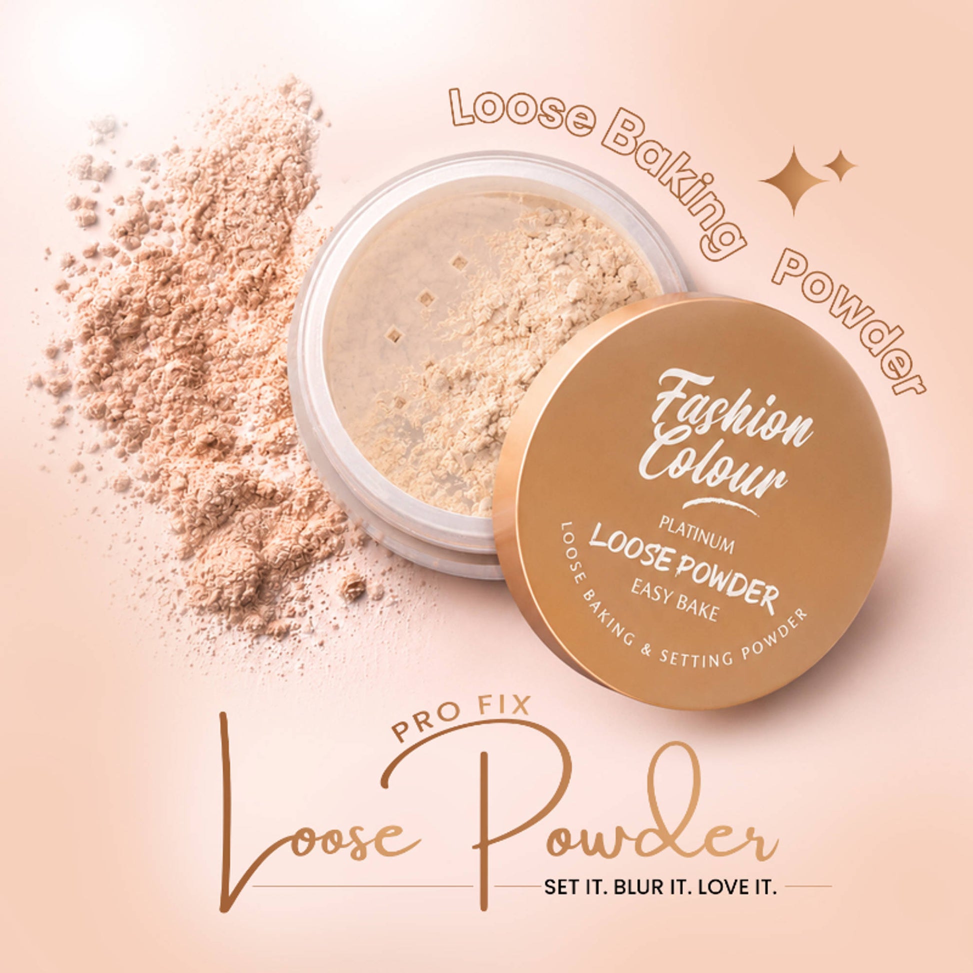 FASHION COLOUR HD Loose Powder For Setting & Mattifying Makeup - Deep Medium