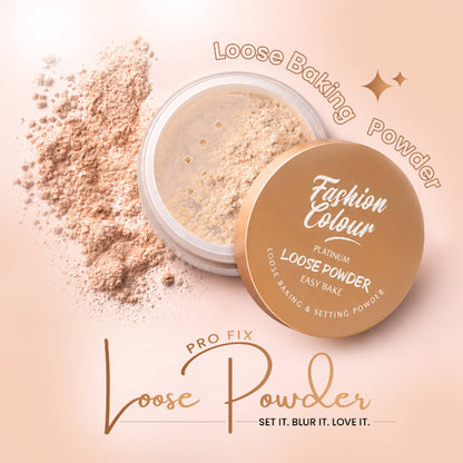 FASHION COLOUR HD Loose Powder For Setting & Mattifying Makeup - Deep Medium