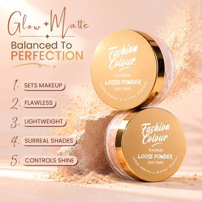FASHION COLOUR HD Loose Powder For Setting & Mattifying Makeup - Deep Medium
