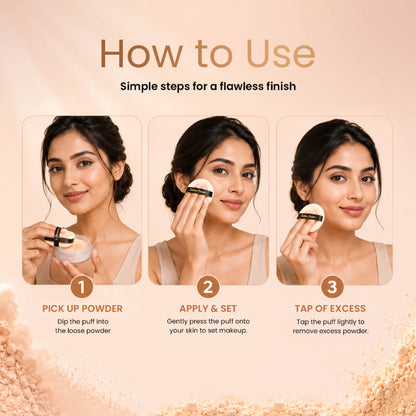 FASHION COLOUR HD Loose Powder For Setting & Mattifying Makeup - Deep Medium