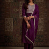 Indyancart IE Yoke Design Embroidered Regular Kurta With Trousers & With Dupatta