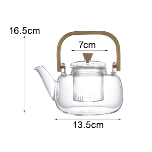 Jinelza Borosilicate Glass Teapot 900ml