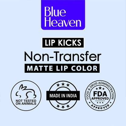 Blue Heaven Lip Kicks Non Transfer Lip Color - Pack Of 7