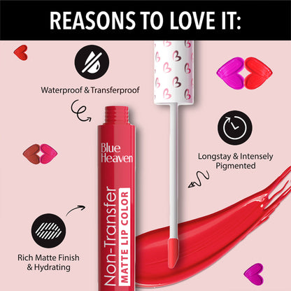 Blue Heaven Lip Kicks Non Transfer Lip Color - Pack Of 7