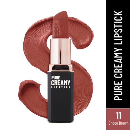 Swiss Beauty Pure Creamy Matte Lipstick - 11 Choco Brown