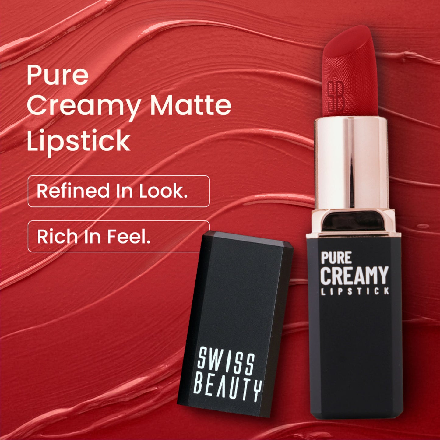 Swiss Beauty Pure Creamy Matte Lipstick - 13 Rosy Flush