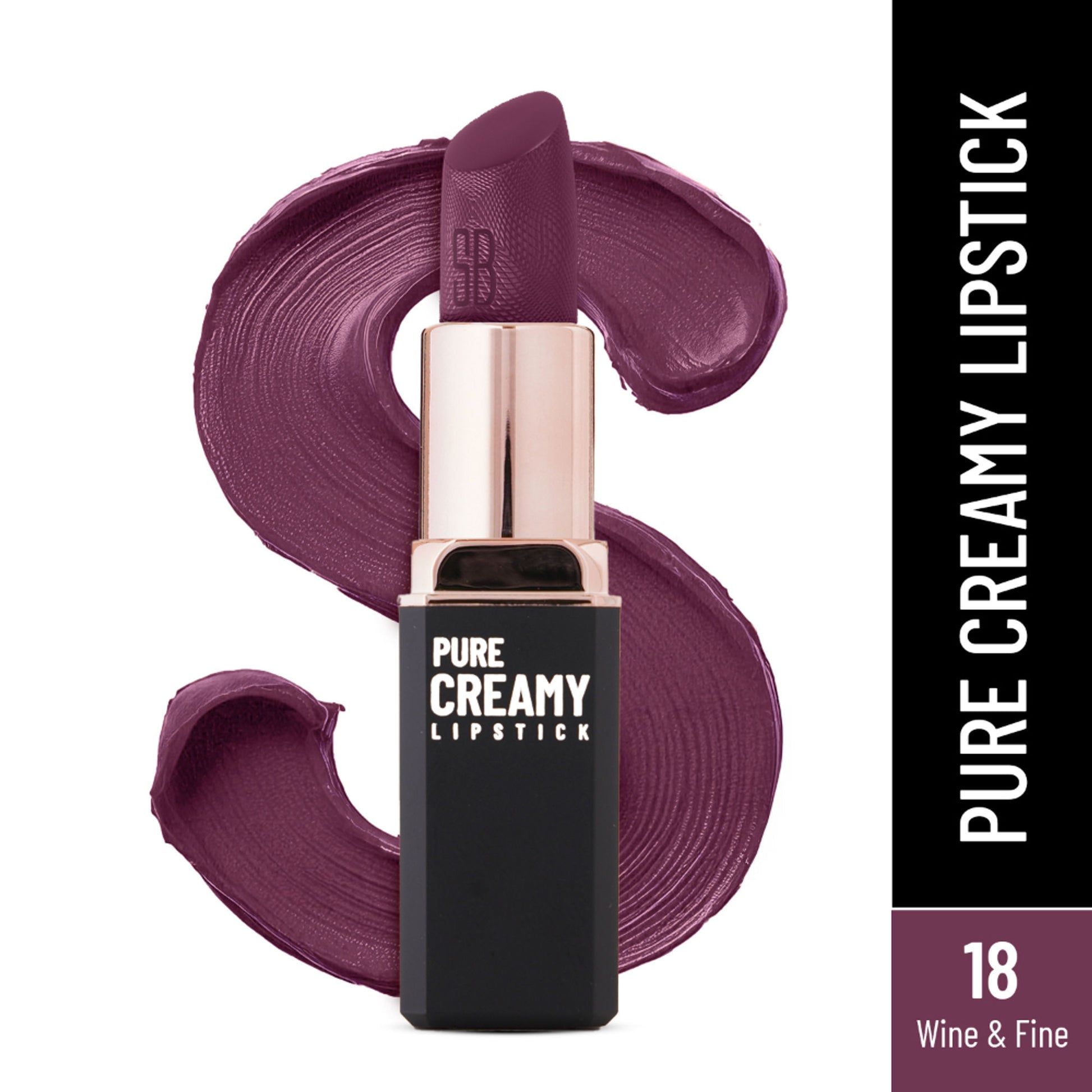 Swiss Beauty Pure Creamy Matte Lipstick - 18 Wine And Fine
