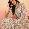 Dhiyona SN Women's Floral Printed Pure Cotton V Neck Kurta With Trousers & Dupatta