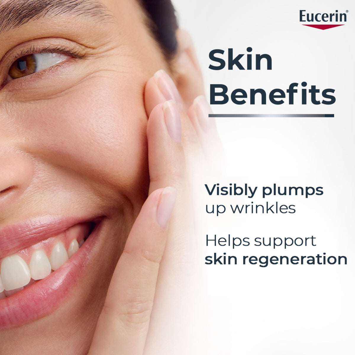 Eucerin Hyaluron-Filler +3X Effect Moisture Booster Night cream in a jar, showing the product label and packaging.