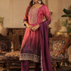 Dhiyona IE Bandhani Printed Straight Sequinned Kurta With Trousers & Dupatta