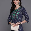 Indyancart IE Ethnic Motifs Embroidered Mirror Work Kurta