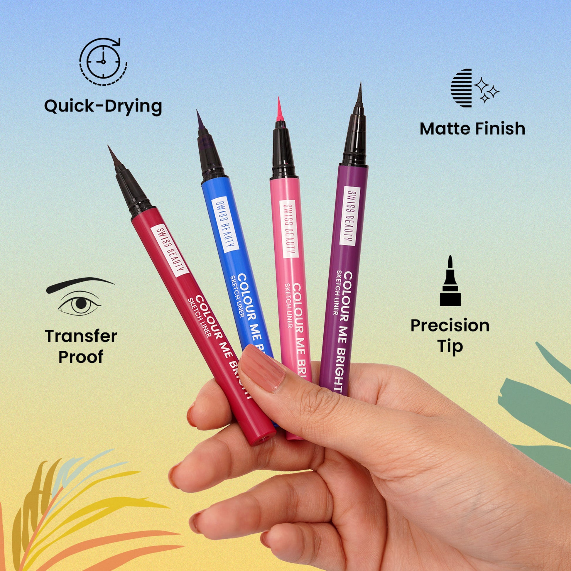 Swiss Beauty Colour Me Bright Sketch Eyeliner - 04 Pink Crush