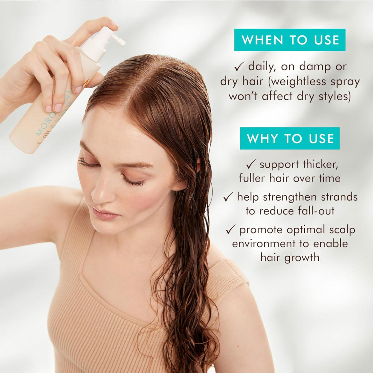 Moroccanoil Revitalizing Scalp Tonic Hairspray Reduces Hair Shedding by 97% Boosts Hair Density