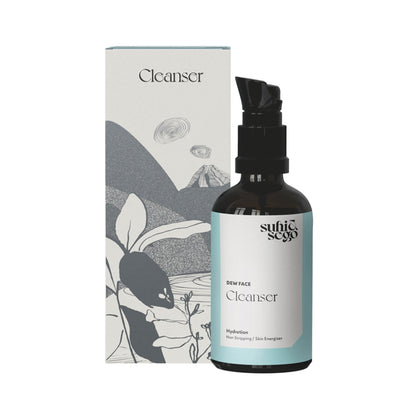 Suhi & Sego Dew Face Gel Cleanser With Ginseng, Non-Stripping, Hydrating, Removes Dirt & Sebum