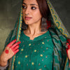 Dhiyona IE Women Ethnic Motifs Embroidered Panelled Mirror Work Pure Cotton Kurta