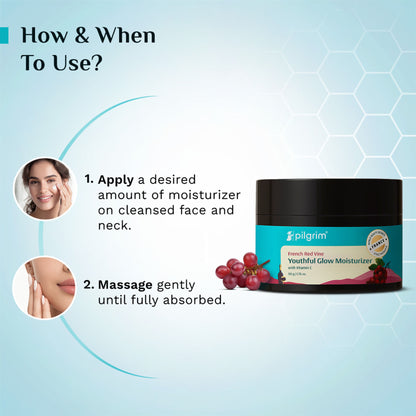Pilgrim French Red Vine Youthful Glow Moisturizer SPF 30 with Vitamin C