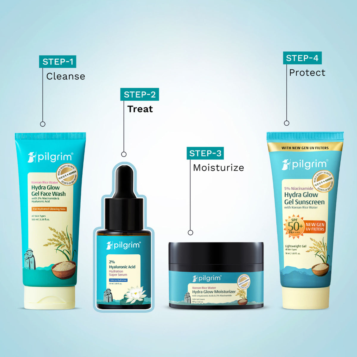 Pilgrim 2% Hyaluronic Acid Hydration Super Serum Promotes Cell Regeneration Brighten Skin Anti Aging