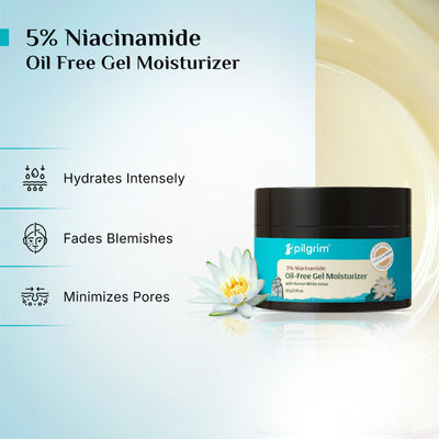 Pilgrim Oil-Free Gel Moisturiser with Hyaluronic Acid for Acne